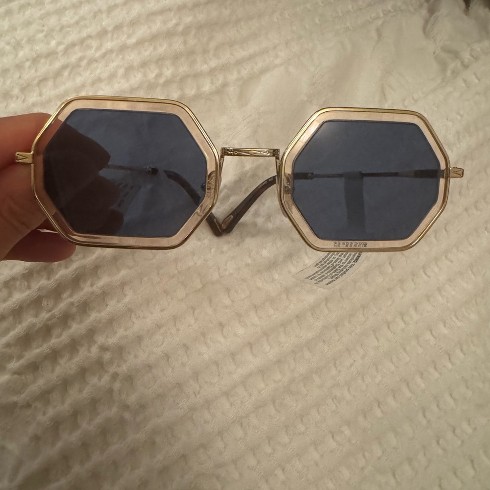Brand new with tag never worn Gold and Blue Chloe Geometric Sunglasses